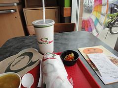 Quizno's drink and sub