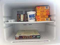 food in freezer