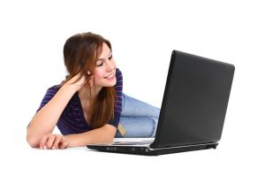girl and laptop