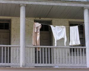 hanging laundry