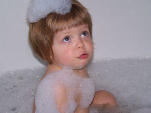 girl in bath