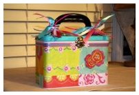 scrapbooking altered art lunch boxes