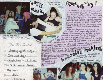 My Blessingway Scrapbook Page