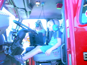 in the firetruck