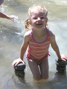 in the wading pool