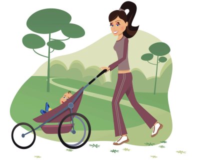 Image result for stroller yoga images mom